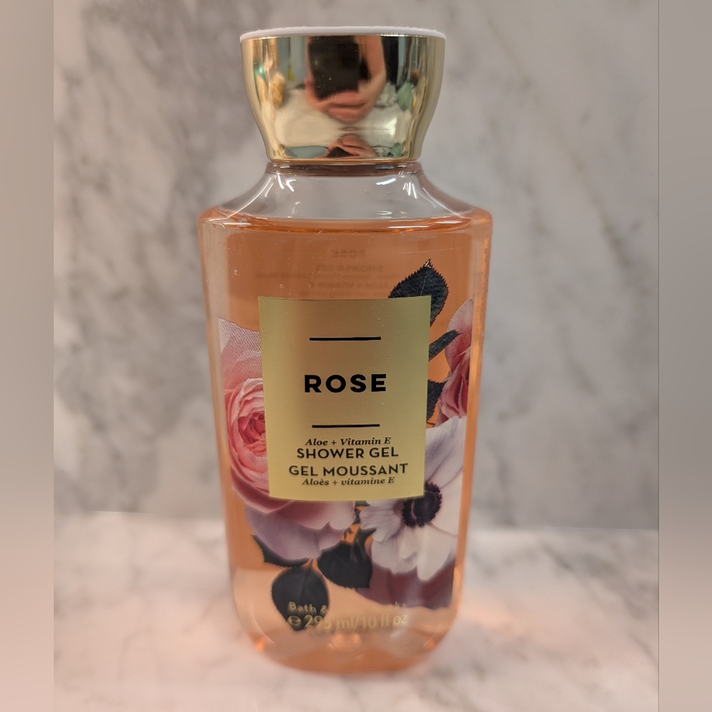 🌹 Bath & Body Works Rose Shower Gel with Aloe Vitamin E Full Size 295 mL BBW